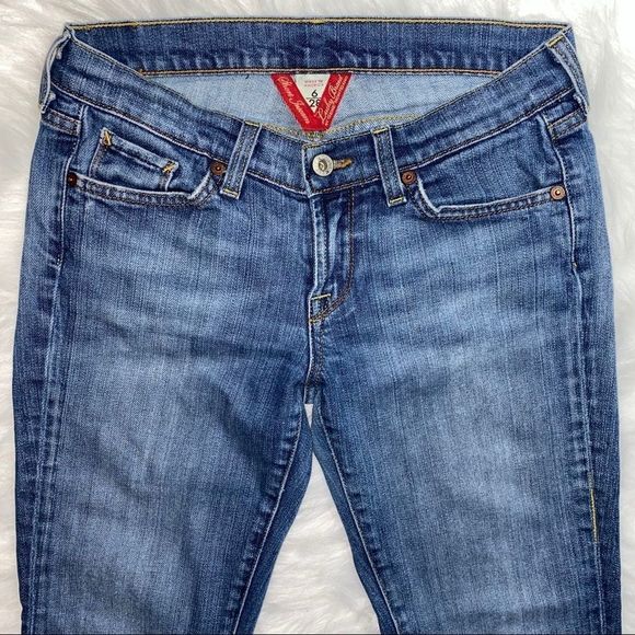 Lucky Brand Distressed Zoe Bootcut Blue Jeans 6 28 - Picture 3 of 10